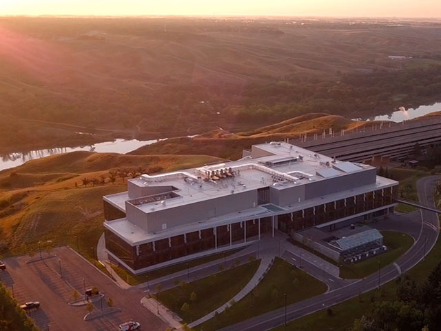 University of Lethbridge campus view from the top